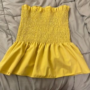 Yellow tube top